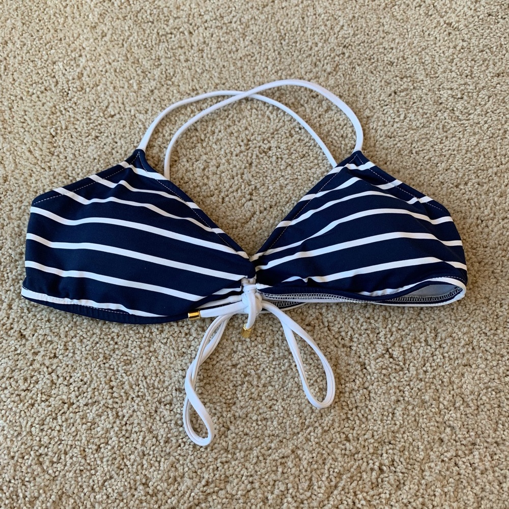 Ralph Lauren POLO Navy & White Striped Bikini Top